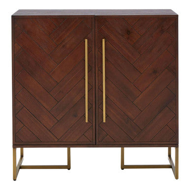 Orsina Brando Drinks Cabinet – Acacia Wood Effect Home Bar Storage
