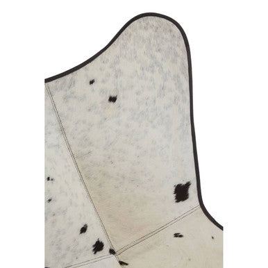 Orsina Buffalo Black and White Cowhide Butterfly Accent Lounge Chair