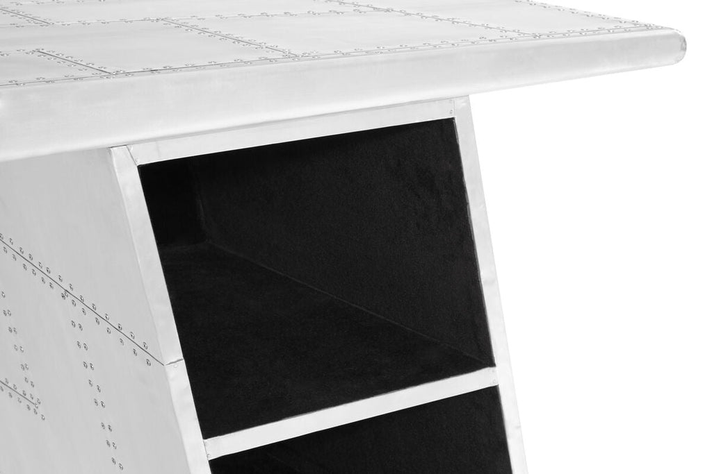 Orsina Avro Modern Writing Desk – Black and White Industrial Workstation