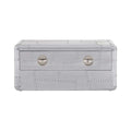 Orsina Avro Industrial Coffee Table – Aluminium & Mango Wood with Drawer