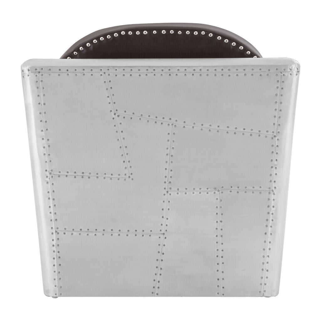 Orsina Avro Modern Armchair – Silver and Brown Lounge Occasional Chair