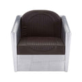Orsina Avro Modern Armchair – Silver and Brown Lounge Occasional Chair