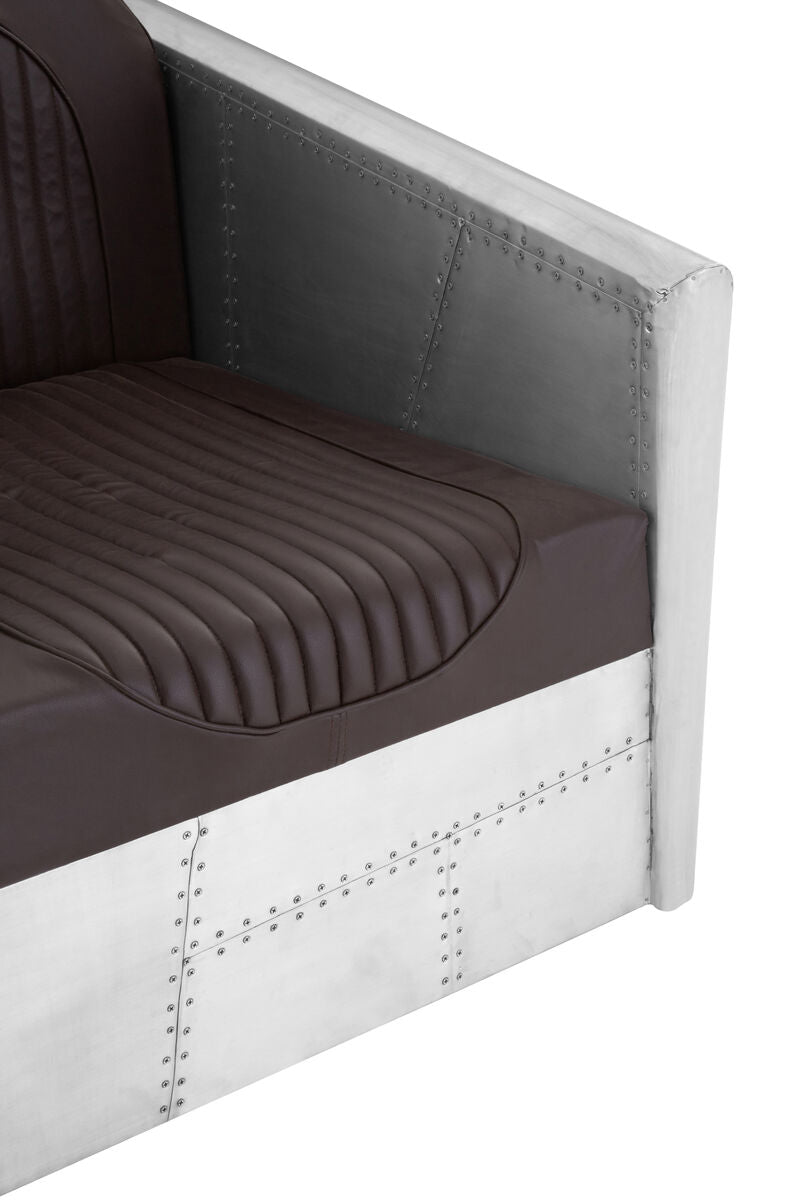 Orsina Avro Modern Armchair – Silver and Brown Lounge Occasional Chair