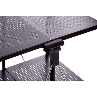 Orsina Harlow Black Rectangular Folding Kitchen Trolley Serving Cart