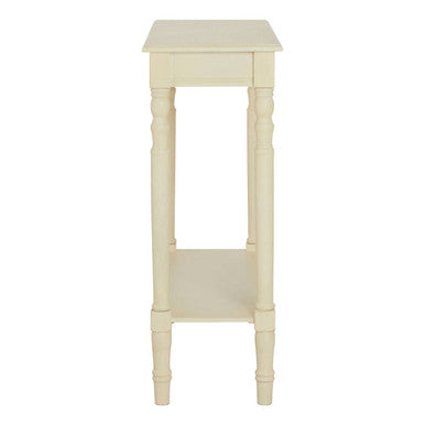 Orsina Heritage Ivory Console Table – White Pine Wood Rectangular