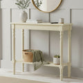 Orsina Heritage Ivory Console Table – White Pine Wood Rectangular
