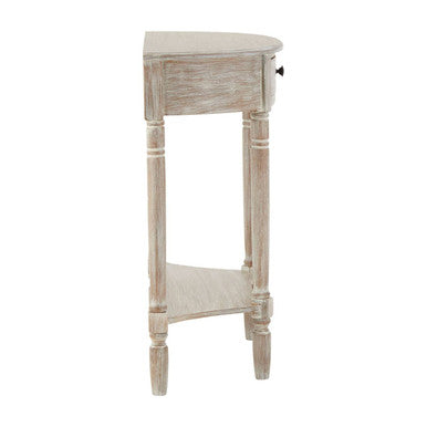 Orsina Heritage Half Moon Console Table – Natural Wash Wood Finish
