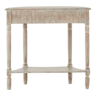 Orsina Heritage Half Moon Console Table – Natural Wash Wood Finish