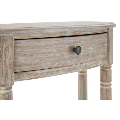 Orsina Heritage Half Moon Console Table – Natural Wash Wood Finish