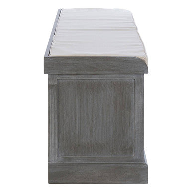 Orsina Heritage Slate Grey Storage Bench with 3 Drawers and Cushion