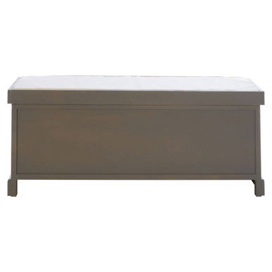 Orsina Heritage Slate Grey Storage Bench with 3 Drawers and Cushion