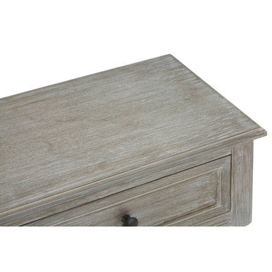 Orsina Heritage Grey Wash Pine Wood 2-Drawer Rectangular Console Table