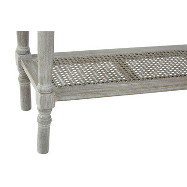 Orsina Heritage Grey Wash Pine Wood 2-Drawer Rectangular Console Table