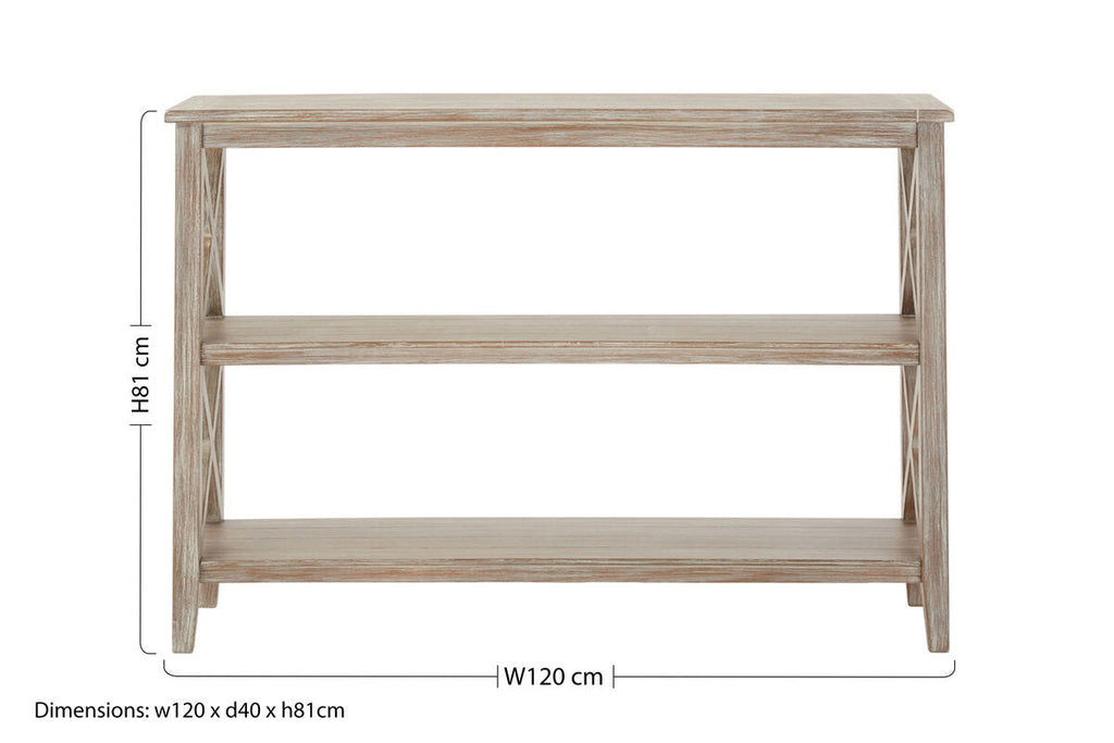 Orsina Heritage Natural 3-Shelf Wooden Bookcase | Modern Home Storage