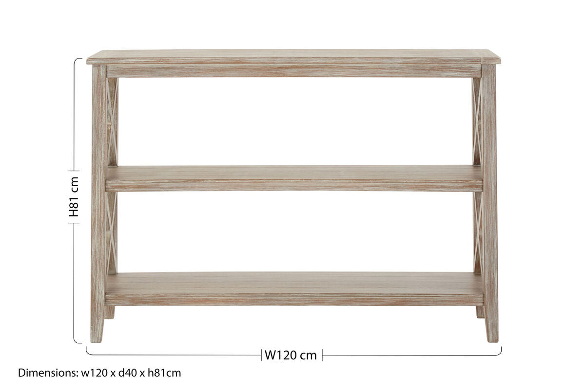 Orsina Heritage Natural 3-Shelf Wooden Bookcase | Modern Home Storage