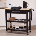 Orsina Harlow Glenn Wide Kitchen Trolley with Granite Top – Rolling Cart