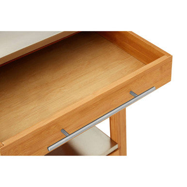 Orsina Harlow Bamboo Kitchen Trolley – 4 Drawer Rolling Storage Cart