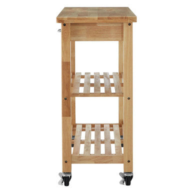 Orsina Harlow Glenn Tropical Hevea Wood Kitchen Trolley & Rolling Cart