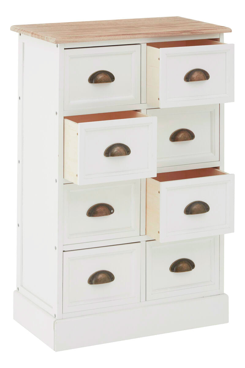 Orsina Austin White 8-Drawer Chest – Coastal Bedroom Storage Dresser