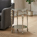 Orsina Marcia Two Tier Side Table – Silver Finish Boutique Accent Table