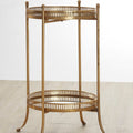 Orsina Reza Mirrored Tray Table – Gold Finish Contemporary Accent