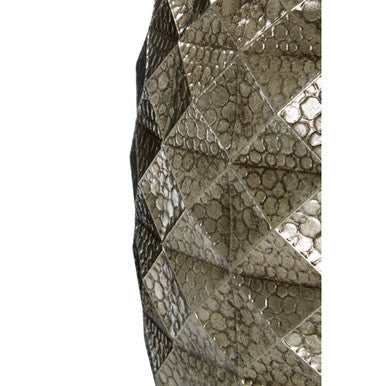 Orsina Reza Silver Textured Metal Stools & Side Tables – Set of 2