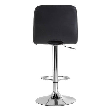 Orsina Tara Grey Faux Leather Bar Chair | Adjustable Quilted Stool