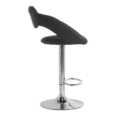 Orsina Taylor Grey Faux Leather Bar Chair – Modern Kitchen Stool