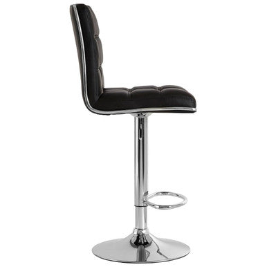 Orsina Tavor Black Faux Leather Bar Chair – Adjustable Modern Stool