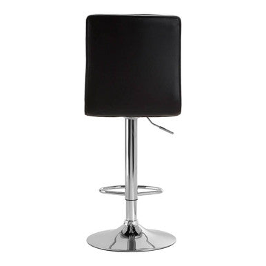 Orsina Tavor Black Faux Leather Bar Chair – Adjustable Modern Stool