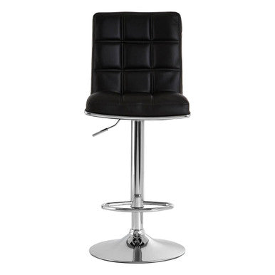 Orsina Tavor Black Faux Leather Bar Chair – Adjustable Modern Stool