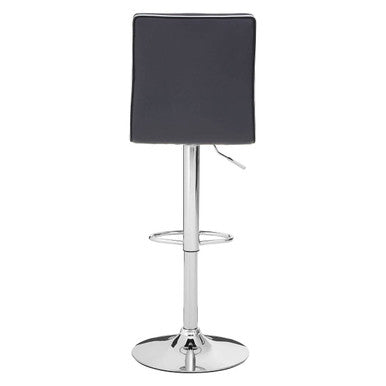 Orsina Tavor Grey Faux Leather Bar Chair | Adjustable Kitchen Stool