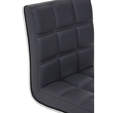 Orsina Tavor Grey Faux Leather Bar Chair | Adjustable Kitchen Stool