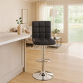 Orsina Tavor Grey Faux Leather Bar Chair | Adjustable Kitchen Stool