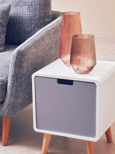 Orsina Milo 1 Door Cabinet – Two-Tone Modern Storage Sideboard