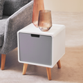 Orsina Milo 1 Door Cabinet – Two-Tone Modern Storage Sideboard