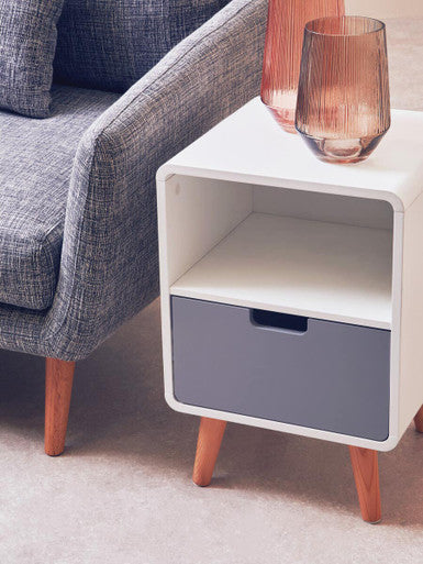 Orsina Milo 1 Drawer Cabinet – Modern Nordic Bedside Table & Side Table
