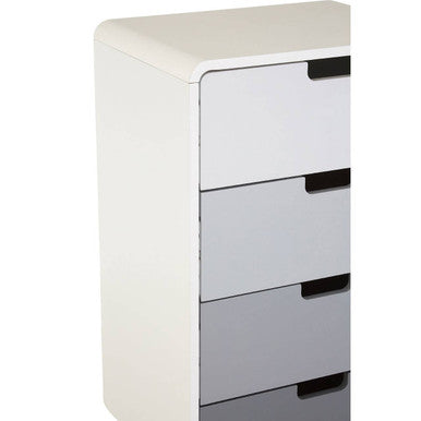 Orsina Milo 4 Drawer Cabinet – Modern Two-Tone Grey Storage Tallboy