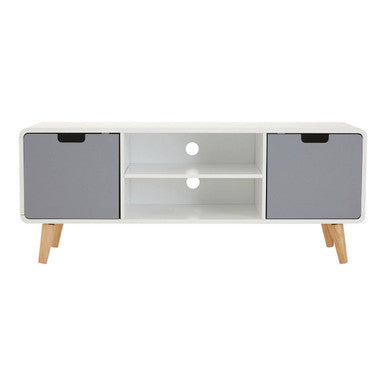 Milo TV Unit by Orsina – Modern Pinewood Media Console with Storage
