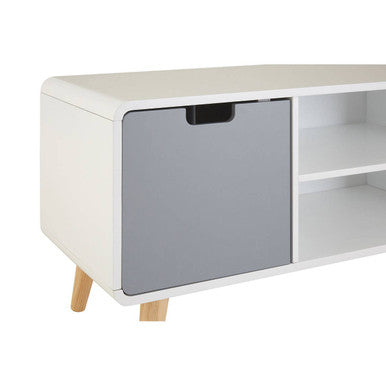 Milo TV Unit by Orsina – Modern Pinewood Media Console with Storage