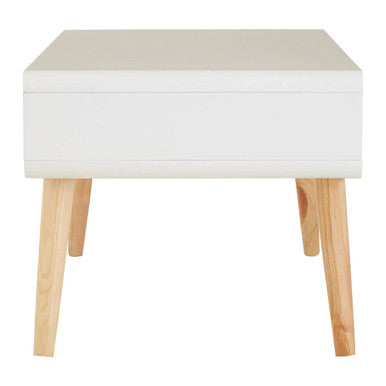 Orsina Milo Coffee Table – Scandinavian Grey & White Wood with Drawer