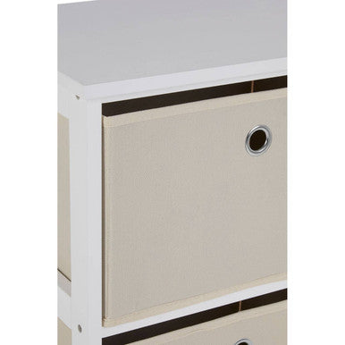 Orsina Lindo 2-Drawer Natural Fabric Storage Cabinet – Compact Organiser