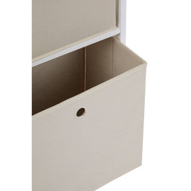 Orsina Lindo 2-Drawer Natural Fabric Storage Cabinet – Compact Organiser