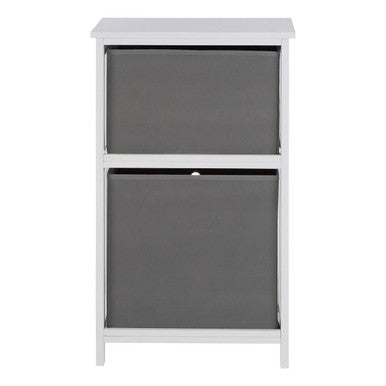 Orsina Lindo 2 Drawer Grey Fabric Storage Cabinet – Modern Organiser