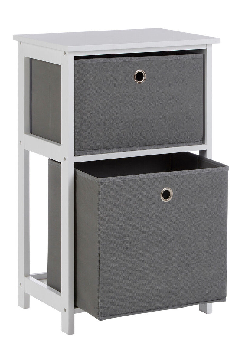 Orsina Lindo 2 Drawer Grey Fabric Storage Cabinet – Modern Organiser