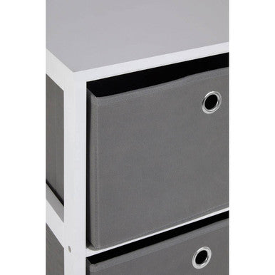 Orsina Lindo 2 Drawer Grey Fabric Storage Cabinet – Modern Organiser