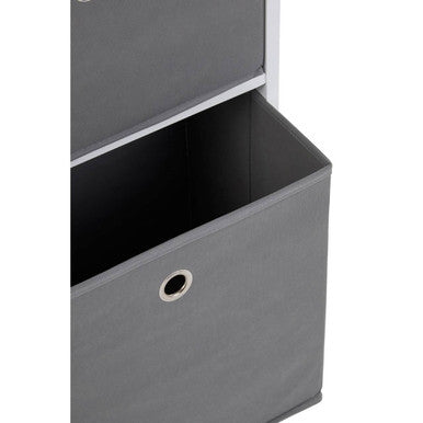 Orsina Lindo 2 Drawer Grey Fabric Storage Cabinet – Modern Organiser