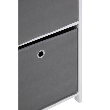 Orsina Lindo 3 Drawer Grey Fabric Storage Cabinet – Compact Bedroom Unit