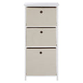 Orsina Lindo 3 Drawer Natural Fabric Storage Cabinet – Hallway Organiser