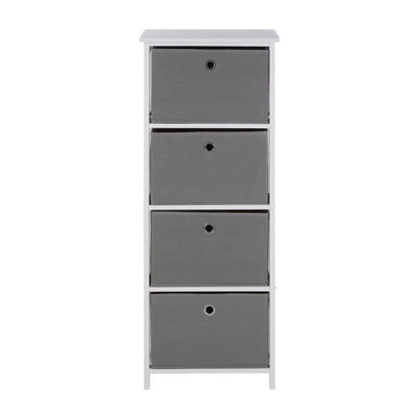 Orsina Lindo 4 Drawer Fabric Storage Cabinet – Grey Bedroom Organiser